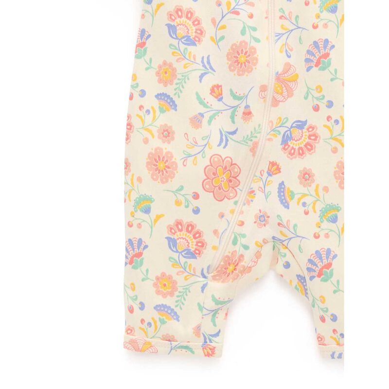 Purebaby Short Sleeve Zip Growsuit image number 3